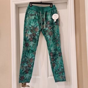 Zac & Zoe Pull On Floral Reversible Pants Size Large